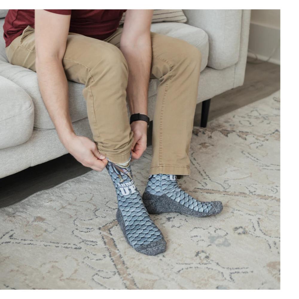 Strong Biblical men scripture socks