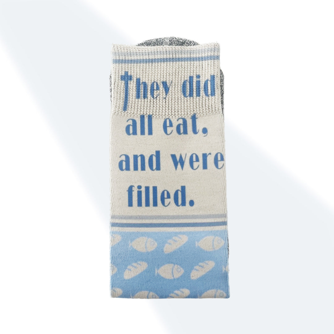 Loaves and Fishes - Bible Verse Crew Socks