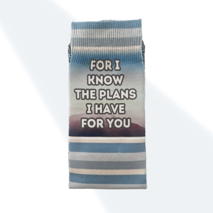 God's Plan (Jeremiah 29:11) - Bible Verse Crew Socks