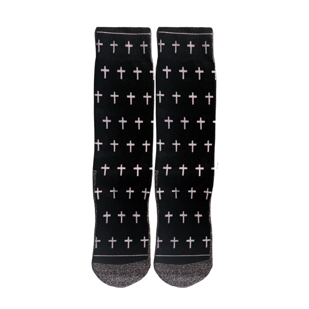 The Black and White Crosses - Faith-Inspired Crew Socks – BibleSocks
