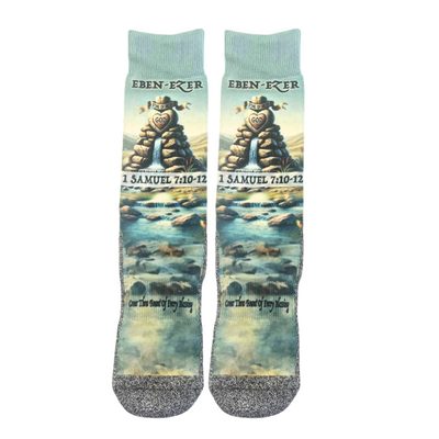 Come Thou Fount Hymn - Limited Edition Bible Verse Crew Socks Bible verse crew socks by BibleSocks, view 1