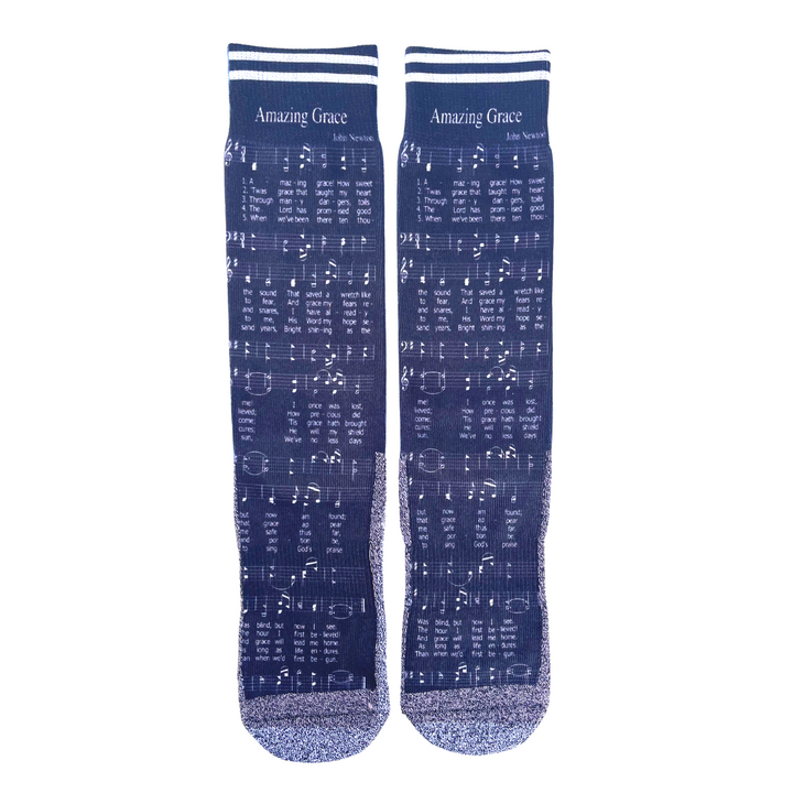 Scripture Socks Amazing Grace Hymn - Bible Verse Crew Socks – BibleSocks