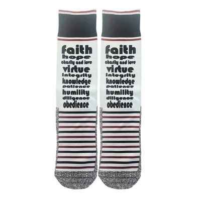 Just Tryna Be Like Jesus Bible verse crew socks by BibleSocks, view 1