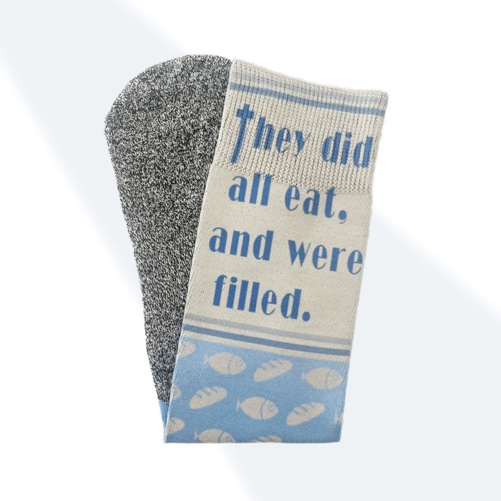 Loaves and Fishes - Bible Verse Crew Socks