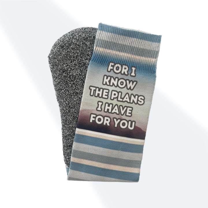 God's Plan (Jeremiah 29:11) - Bible Verse Crew Socks