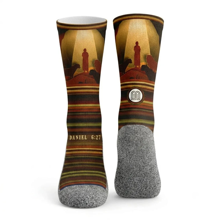 Daniel & The Lions' Den - Bible Verse Crew Socks