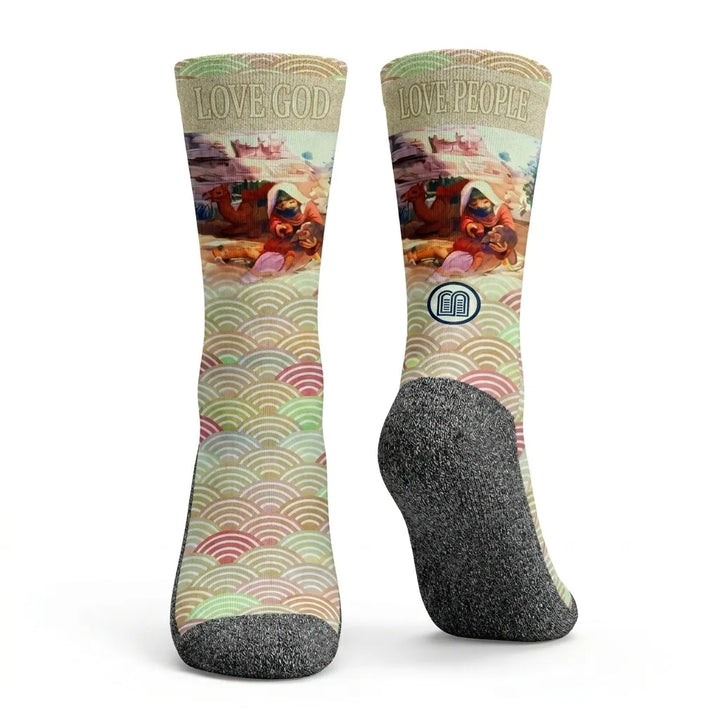 The Good Samaritans - Bible Verse Crew Socks