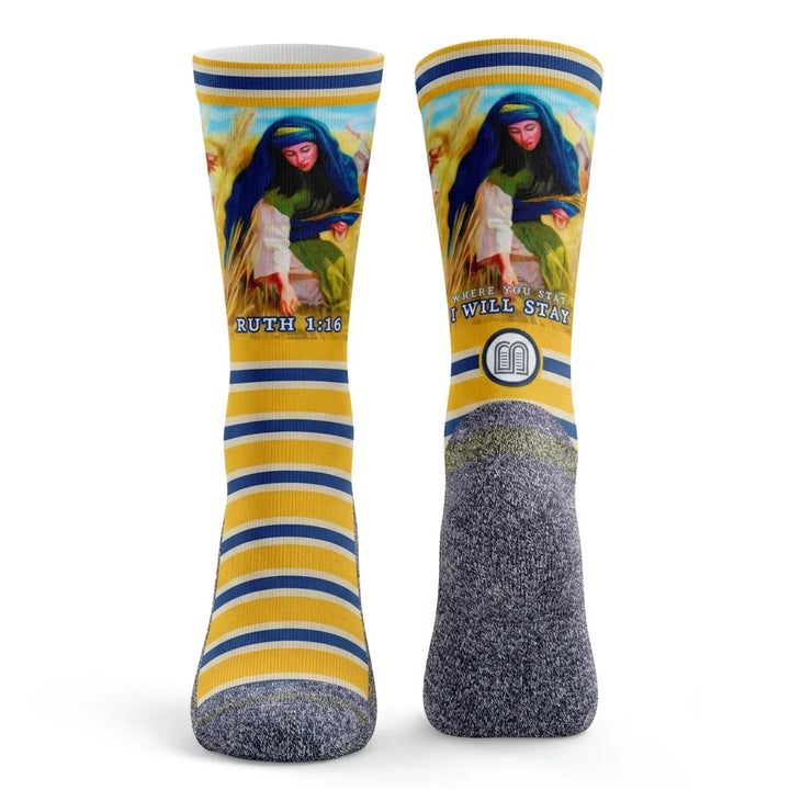 The Ruths - Bible Verse Crew Socks