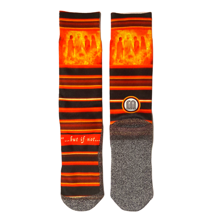 The Fiery Furnaces Biblical Scripture themed Socks by BibleSocks.