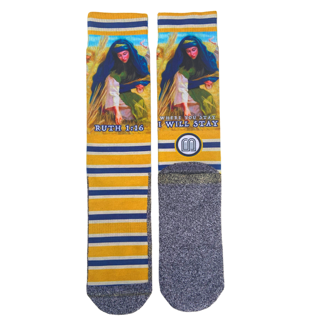 The Ruths Bible Verse Christian Socks by BibleSocks.