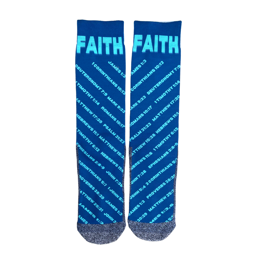 Faith Verses Bible Verse themed Scripture Socks by BibleSocks.